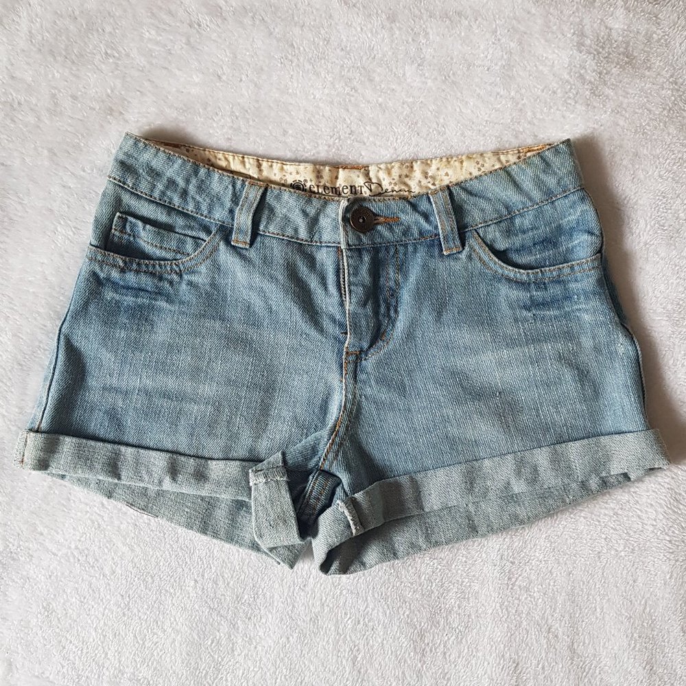 Element blue denim shorts